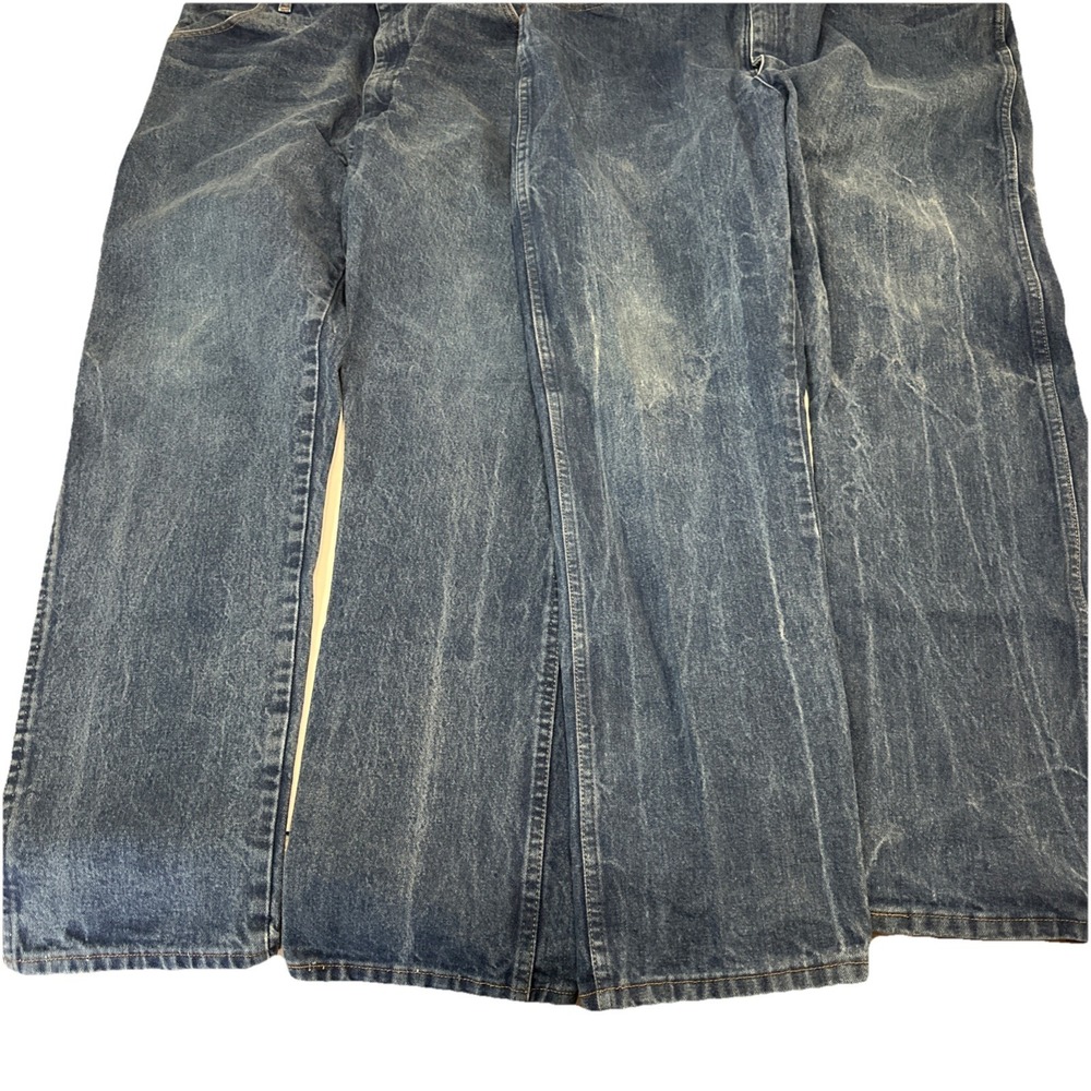 Lot of 2 Wrangler Men's Blue Denim Jeans 100% Cotton Solid Pattern 13MWZ